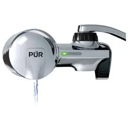Chrome Horizontal Faucet-Mount Water Filter System