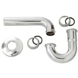 Chrome P-Trap for Kitchen Wall Drain – 1.5-Inch OD