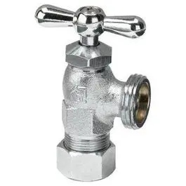 Chrome-Plated Brass Compression Washing Machine Valve – 1/2″ x 3/4″ Inlet/Outlet