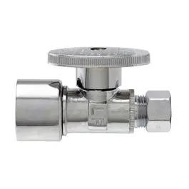 Chrome Push-Fit Supply Valve – 5/8″ OD Quick-Lock x 3/8″ OD Compression