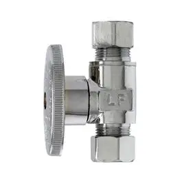 Chrome Straight Supply Stop Valve – Dual 3/8″ OD Compression Ends