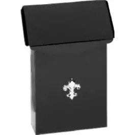 City Classic Vertical Small Wall Mailbox — Black Galvanized Steel, 9.75″ × 6″ × 2.5″