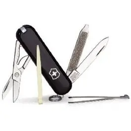 Classic Black Pocket Knife with Stainless Steel Blade