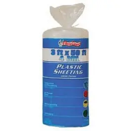 Clear 4-Mil Poly Sheeting – 3 x 50 Feet Roll for General Use