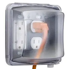 Clear Polycarbonate 2-Gang Vertical Outlet Cover