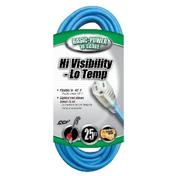 Coleman Cable 25-Foot Indoor/Outdoor Extension Cord (16/3 AWG)