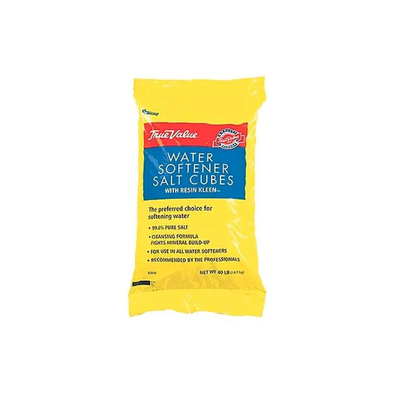 Compass Minerals True Value Water Softener Salt Cubes with Resin Cleaner Additive