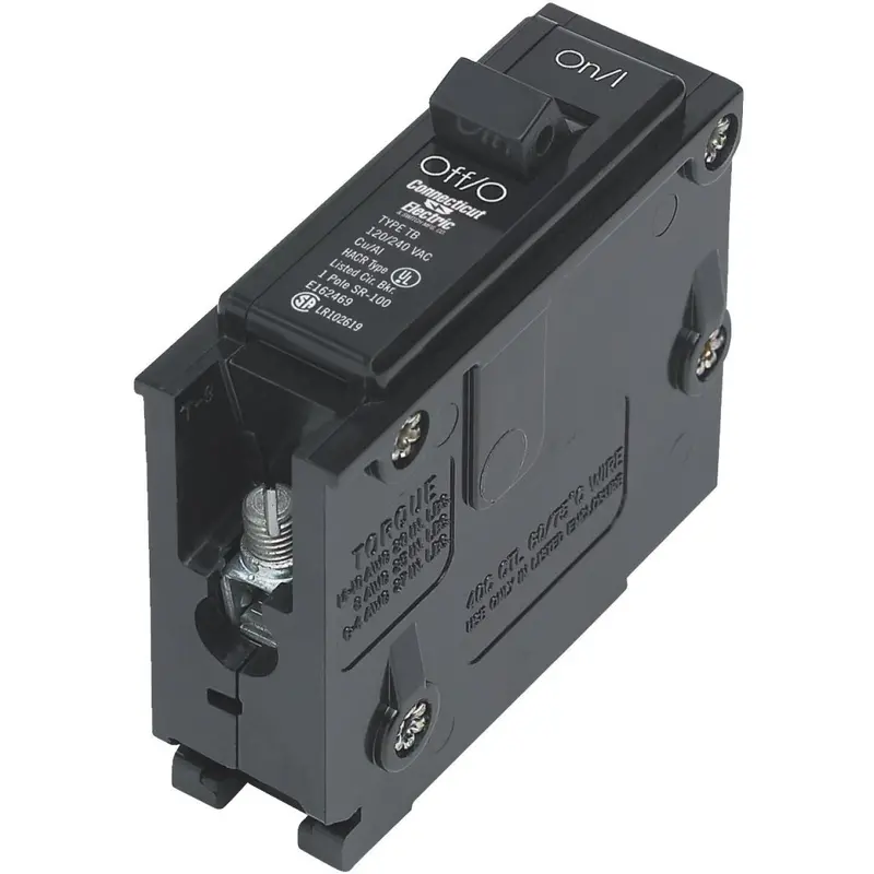 Connecticut Electric 15A Single-Pole Standard-Trip Interchangeable Circuit Breaker