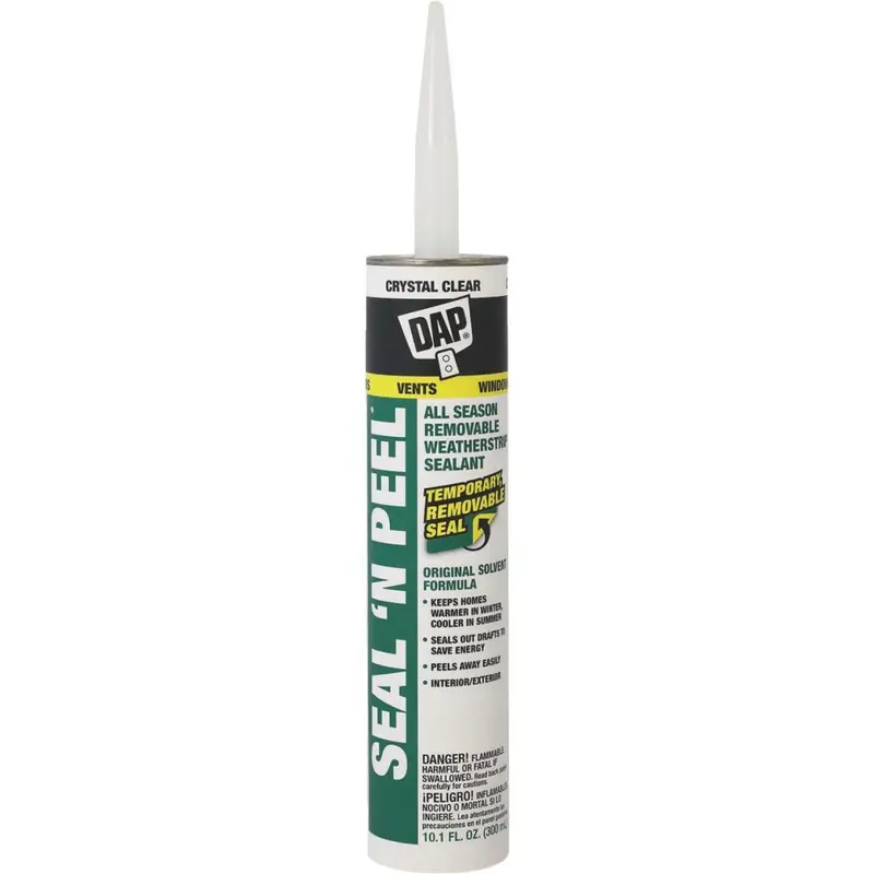 DAP SEAL ‘N PEEL Removable Weatherstrip Sealant – 10.1-Ounce