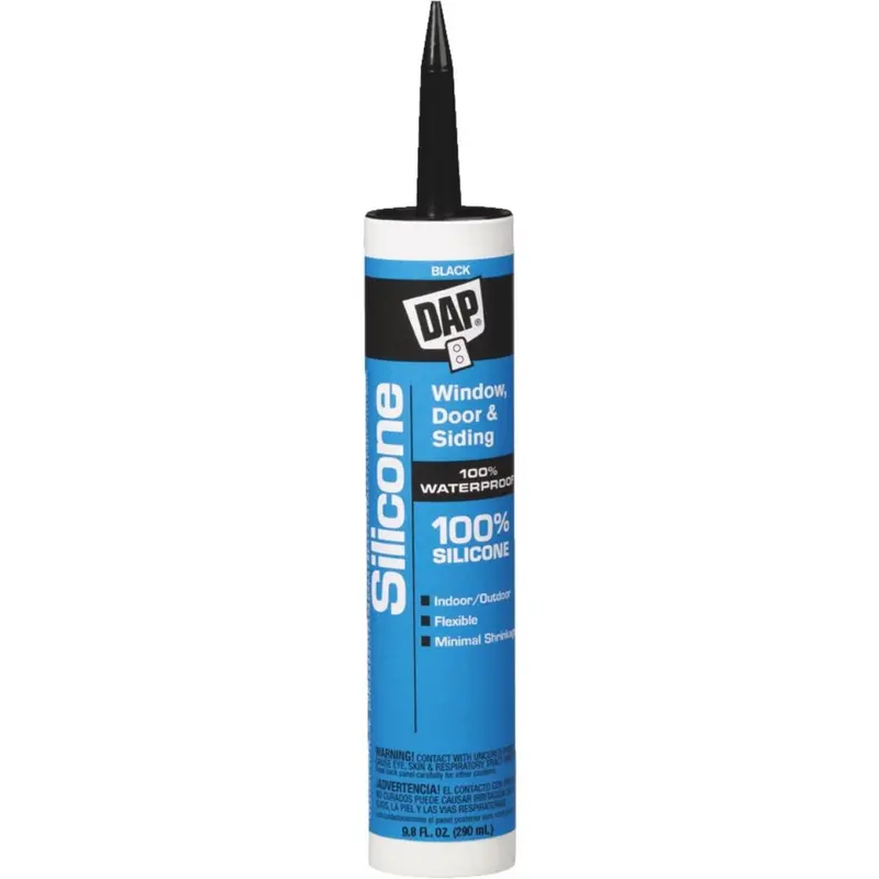 DAP Silicone Sealant for Windows, Doors & Siding – Black Finish, 9.8 oz