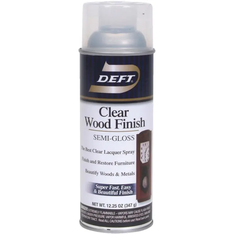 Deft Semi-Gloss Clear Interior Wood Lacquer Spray – 12.25 oz
