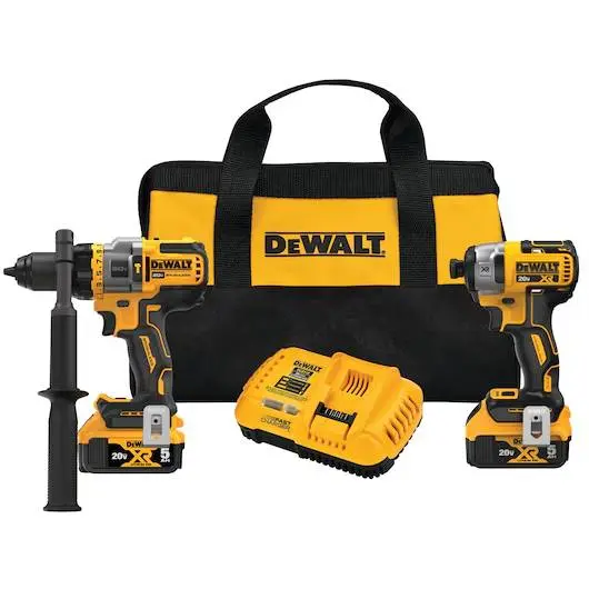 DEWALT 20V MAX Hammer Drill and Impact Driver Combo Kit with FLEXVOLT ADVANTAGE