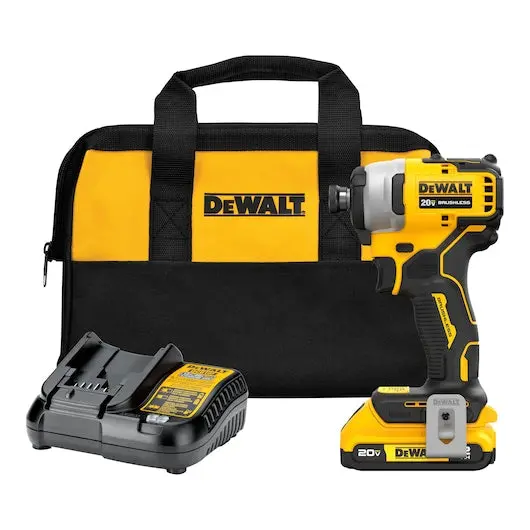 DEWALT DCF809D1 20V MAX Atomic Brushless 1/4″ Compact Impact Driver Kit