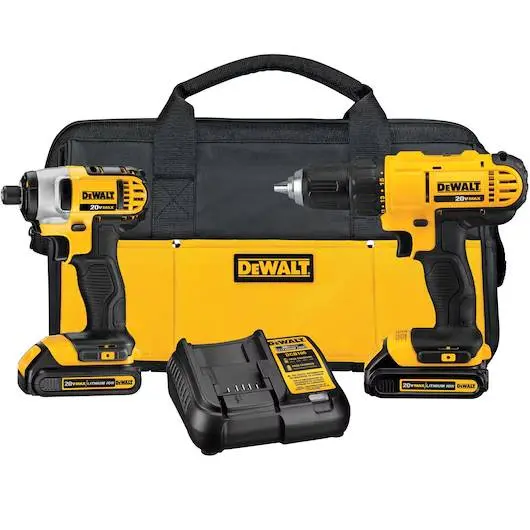 DEWALT DCK240C2 20V MAX Cordless Drill and Impact Driver Combo Kit