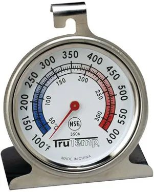 Dial Oven Thermometer – Stainless Steel Baking and Roasting Temperature Gauge