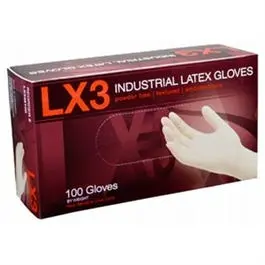 Disposable Latex Gloves – Large Size, Powder-Free, 100-Count Box