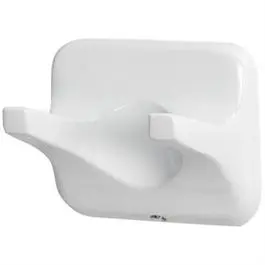 Double Robe Hook – Wall-Mounted White Chrome-Plated Hardware