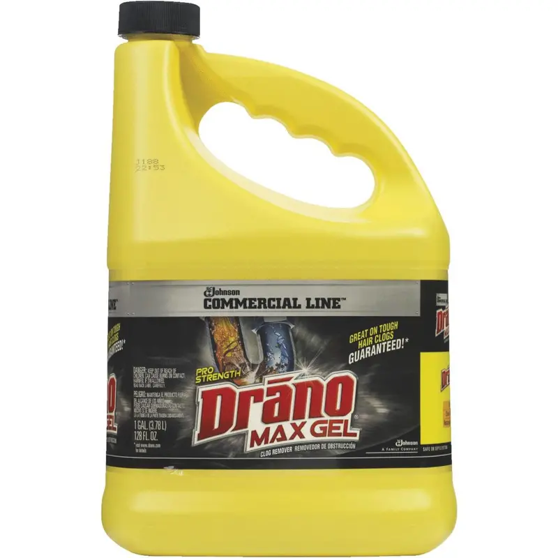Drano Commercial Max Gel Clog Remover – 1-Gallon Concentrated Formula