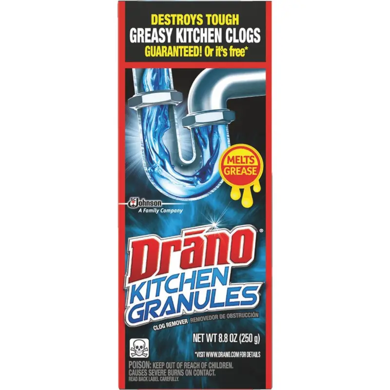 Drano Kitchen Clog Remover – 8.8 oz Granular Formula