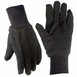 Durable Jersey Fabric Work Gloves in Brown – Men’s Large