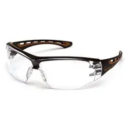 Easley Safety Glasses – Clear Anti-Fog Lens in Black/Tan Frame for Daily Use