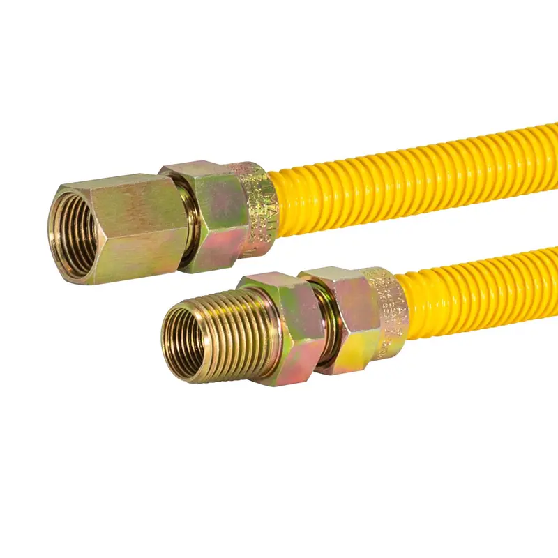 Eastman 3/8-Inch OD Stainless Steel Gas Connector – Female Iron Pipe × Male Iron Pipe