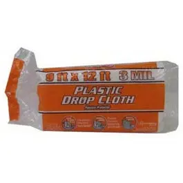 Extra Heavy-Duty Plastic Drop Cloth – 9 ft x 12 ft Tear-Resistant Sheet
