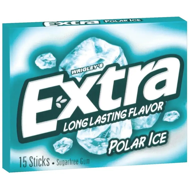 Extra Peppermint Polar Ice Chewing Gum – 15-Piece Pack