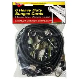 Extra-Strong Bungee Cords – Heavy-Duty 6-Pack