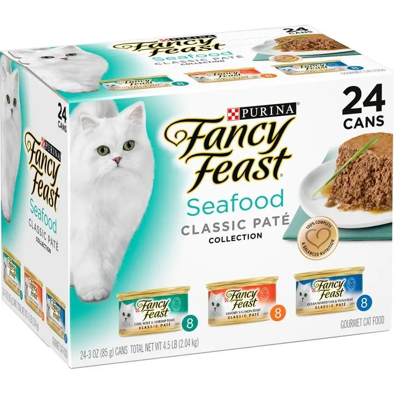 Fancy Feast Classic Seafood Variety Pack – Wet Canned Cat Food