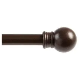 Fiona Decorative Cafe Curtain Rod – Antique Bronze, 48–84 in