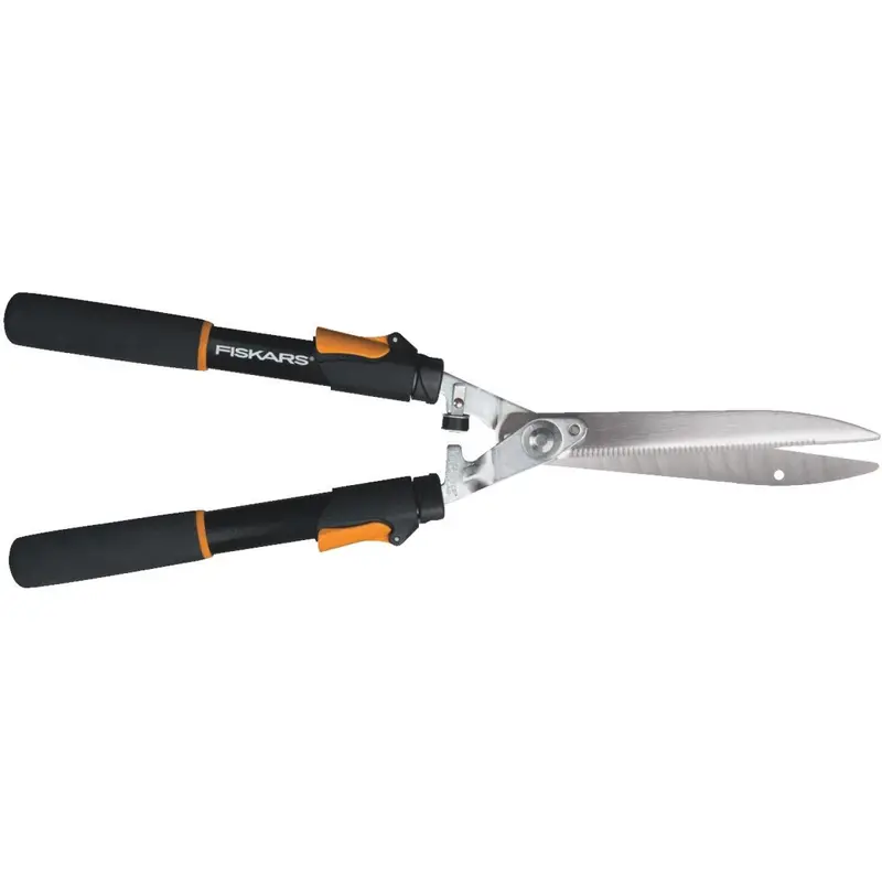 Fiskars 10-Inch Telescoping Hedge Shears with Hardened Steel Blades