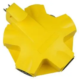Five-Outlet Surge-Protected Power Adapter – Yellow Housing