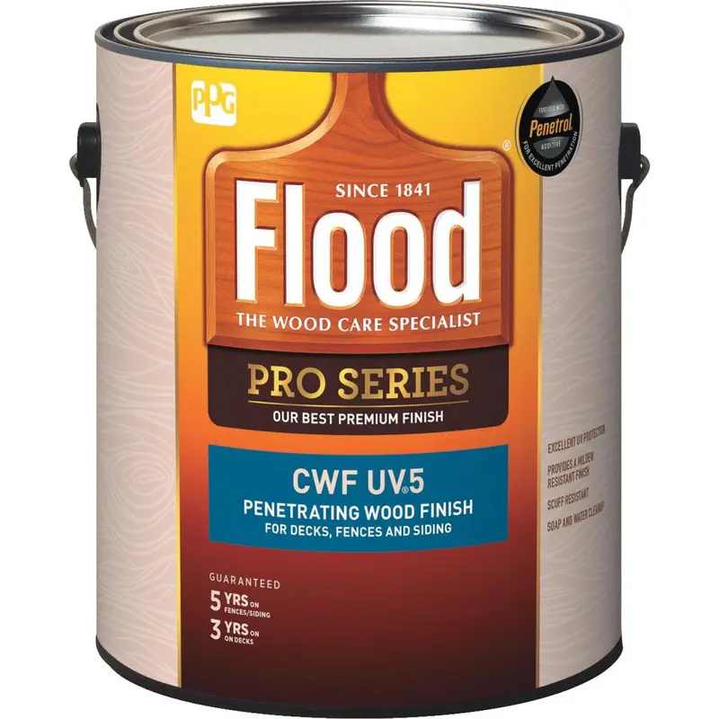 Flood CWF-UV5 Pro Cedar Exterior Wood Stain – 1-Gallon UV-Resistant Finish