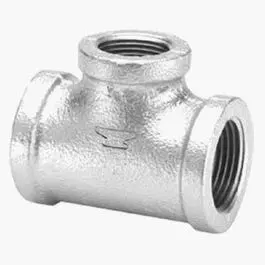 Galvanized Steel Pipe Tee Fitting – 1-1/4″ Diameter