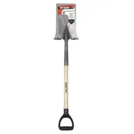 Garden Spade with D-Grip and Traditional Wood Handle
