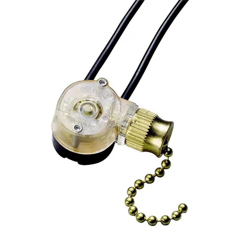 Gardner Bender 72″ Single-Pole Brass Pull Chain Switch with Cord