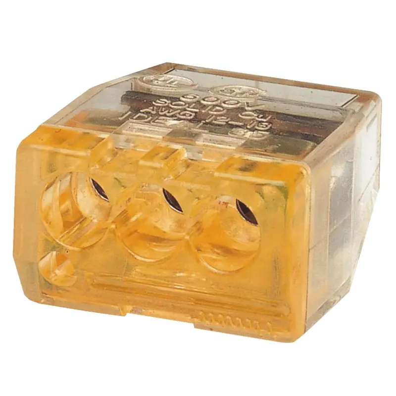 Gardner Bender PushGard 3-Port 600V Push-In Wire Connector – 10-Pack