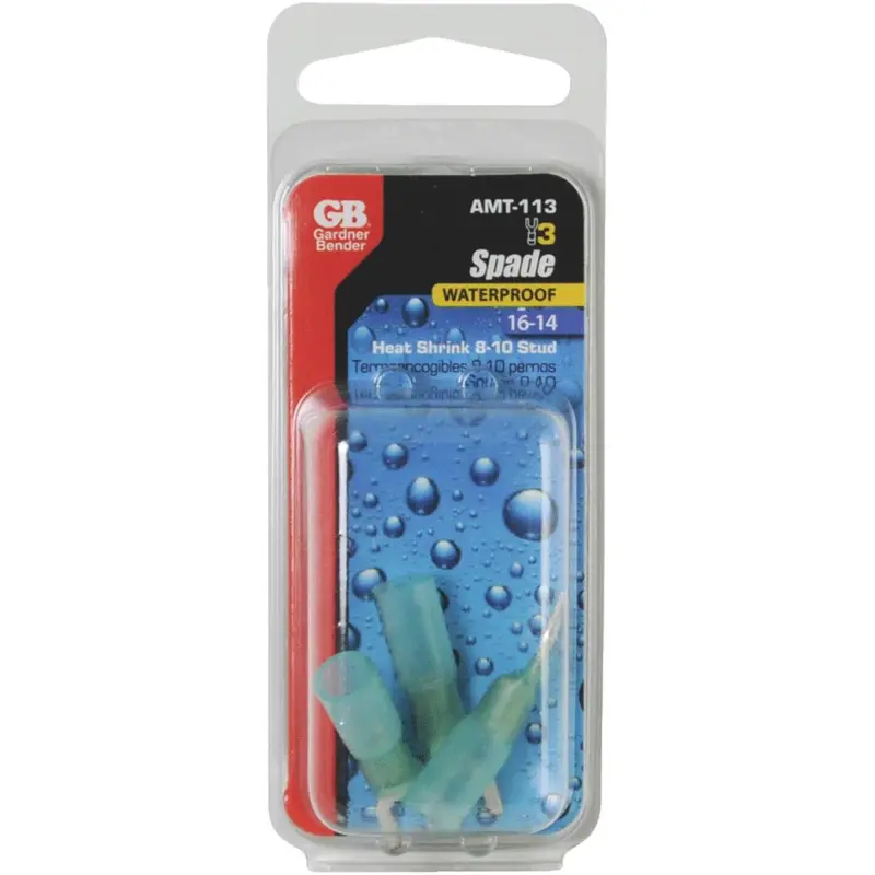 Gardner Bender Spade Terminals – 16–14 AWG, #8–#10, 3-Pack