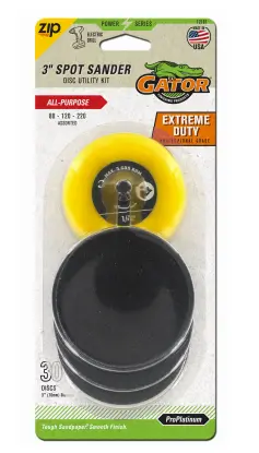 Gator Zip Spot Sander – Drill-Powered Attachment with 30 Sanding Discs