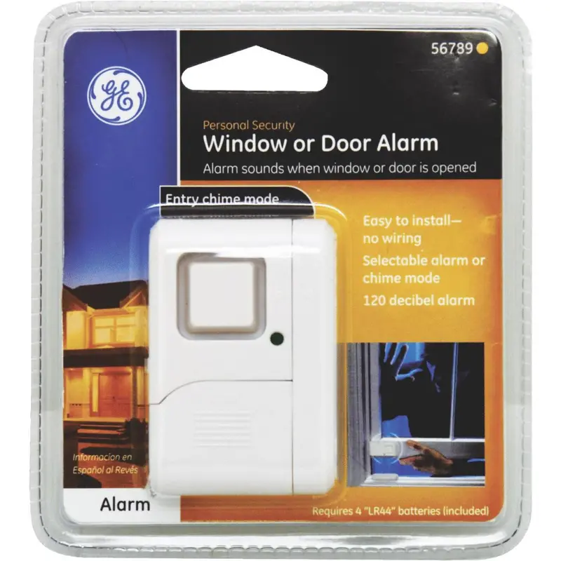 GE 120dB Wireless Window and Door Alarm – Battery-Powered Security Alert