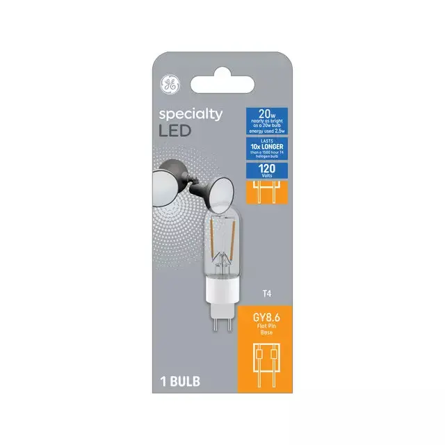 GE LED T4 Specialty Bulb – 20-Watt Equivalent, Soft White, Dimmable