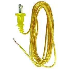 Gold 8-Foot Polarized Lamp Cord, 18/2 Gauge