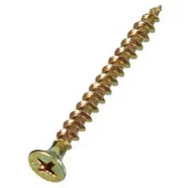 Gold Flat-Head Phillips Multi-Use Screws – 1 in. x #6 (100-Pack)