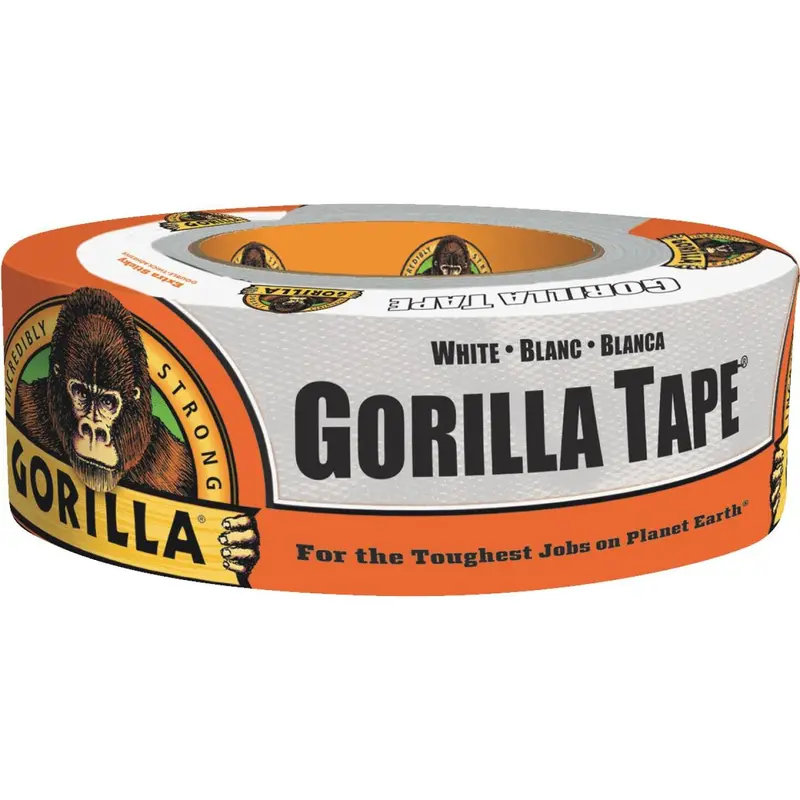 Gorilla Heavy-Duty Duct Tape – 1.88 in × 30 yd, Bright White