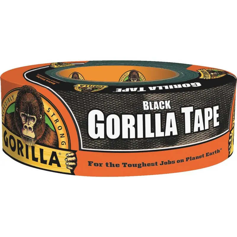 Gorilla Heavy-Duty Duct Tape – 1.88 in × 35 yd, Matte Black
