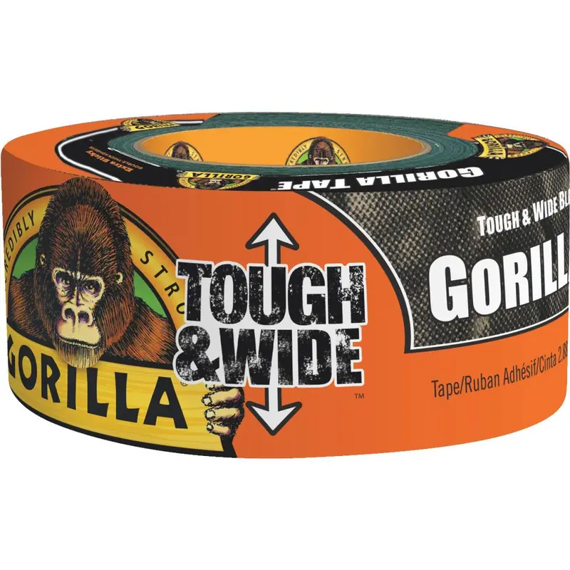 Gorilla Tough & Wide Duct Tape – 2.88 in × 30 yd, Black