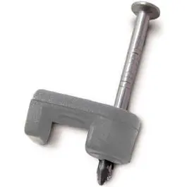 Gray Coaxial Cable Staple – 7/16-Inch Size (15-Pack)