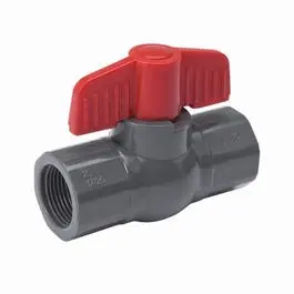Gray PVC Threaded Ball Valve – 1-Inch NPT