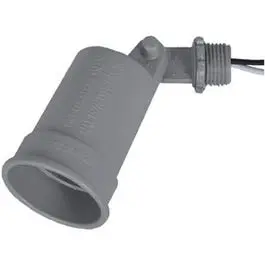Gray Weatherproof Porcelain Lampholder Socket